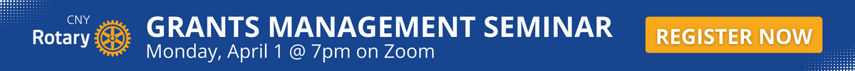 blue background with white text that promotes April 1 virtual grants management seminar